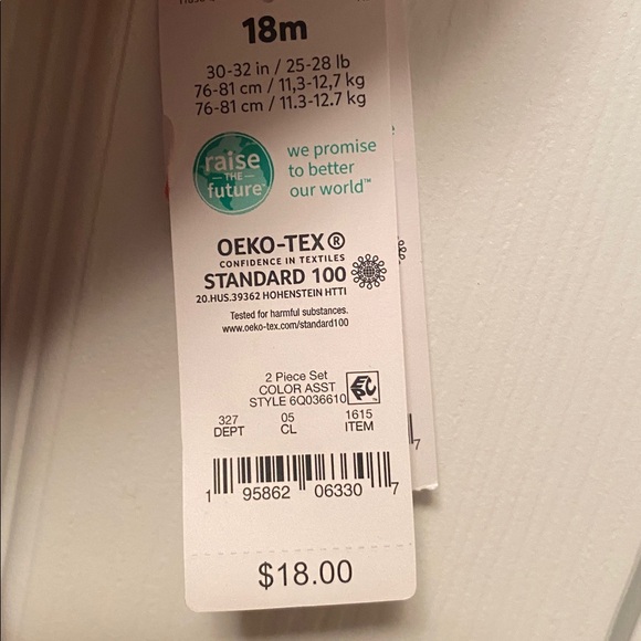 Carter's Red and Black Checkered Moose Footie…size 18 months - Picture 5 of 5